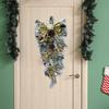 Christmas Wreath Decorative Realistic Garland Front Door for Festival House Wall Window Xmas