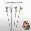 Colorful Cat Toys Set: Feather Teaser Stick & Rattle Ball - Durable and Fun