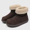 Korean version autumn and winter fluff short tube couple snow boots 22715-11715 apricot, brown, yellow-J