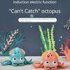 Rechargeable Dancing Squid with Light & Music & Induction Lying Flat, Electric Dancing Octopus Toddler Interactive Toy Gifts
