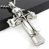 Men's Metal Pendant, Cross Chain Necklace, Jewelry, Cross Patterned Metal Chain, Couple