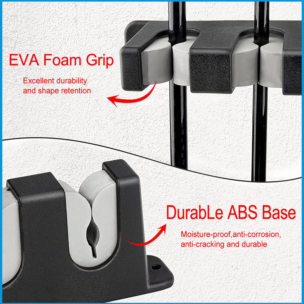 Wall Mounted Fishing Rod Holder Lightweight Simple Installation Vertical 6-rod Rack Organizer With Screws