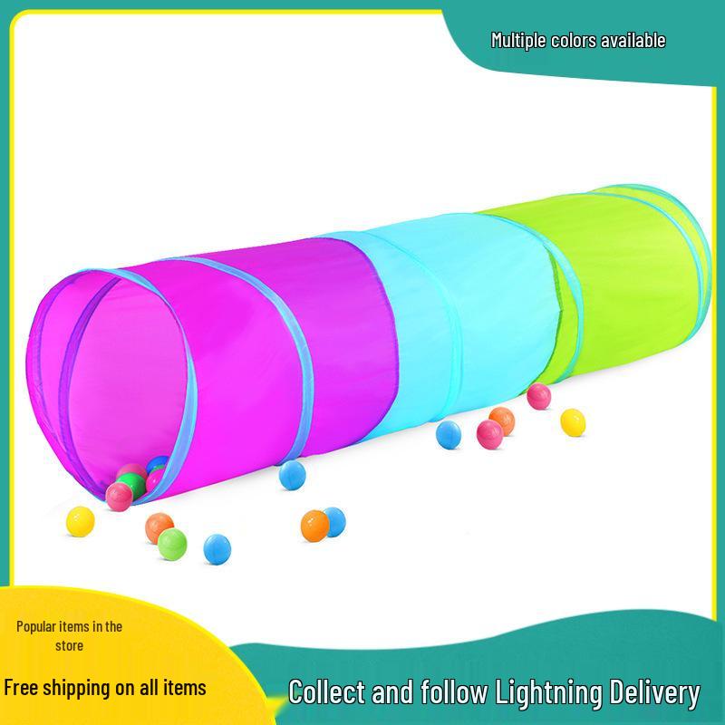 Indoor Kids' Play Tent with Crawl Tunnel for Sensory Integration