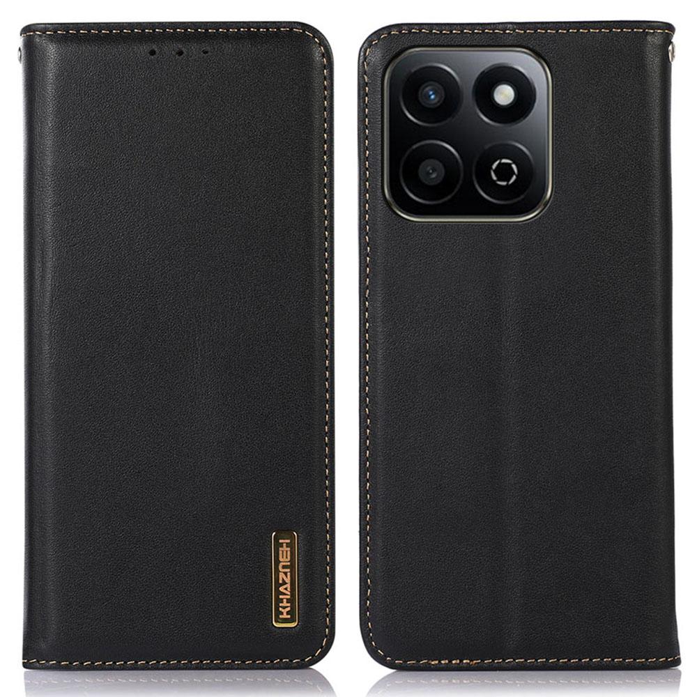 

KHAZNEH For Honor X7c 5G/X7c 4G/200 Smart 5G/Play 60 Plus 5G Case Genuine Cow Leather Wallet Phone Cover Nappa Texture A