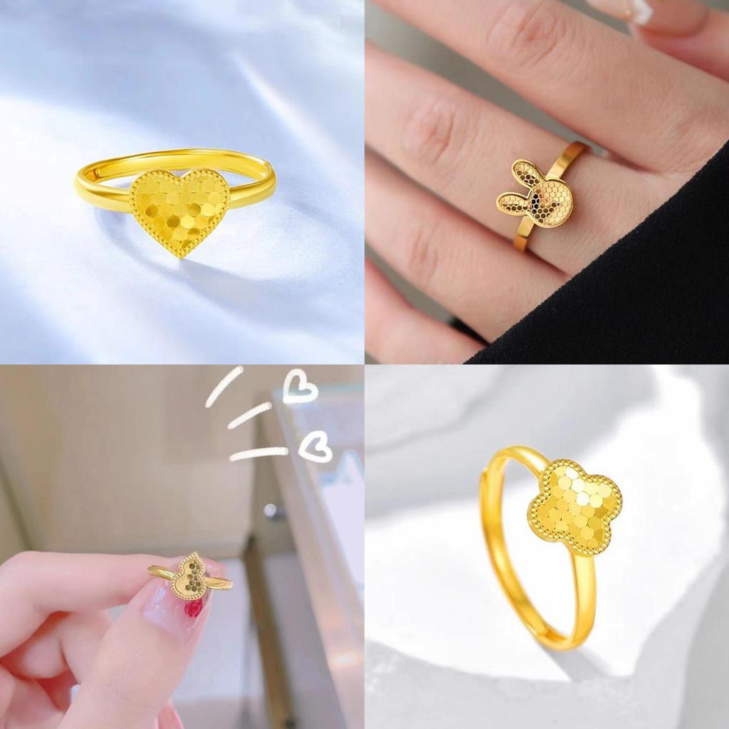 Exquisite Four Leaf Clover Ring For Women With Luxurious Dragon Scale Design