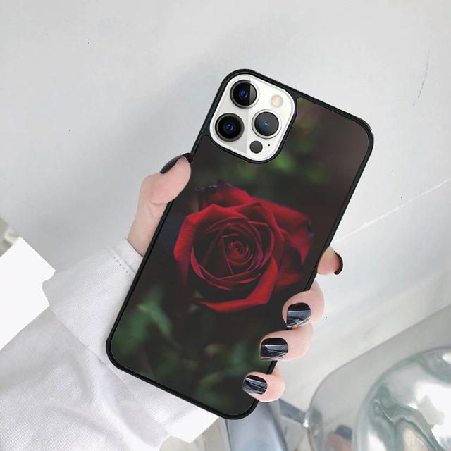Red Rose Phone Case Cover For iPhone 17 Air 15 16 14 12 11 13 Pro MAX Plus Coque