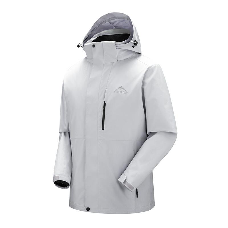 Goose down liner three-in-one down jacket men's and women's outdoor charge jacket anti-splashing ski jacket hooded casual jacket