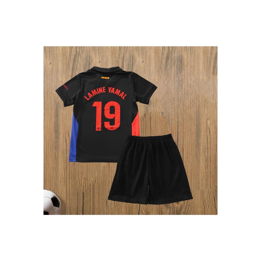 Laminated Yamal Bara Children's Football Jersey 24/25 Air Air Pollyester Fabric Halisaha Jersey