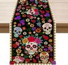 Sugar Skull Colorful Flowers Mexican Style Dia De Los Muertos Placemats Set of 4 Day of The Dead Table Mats