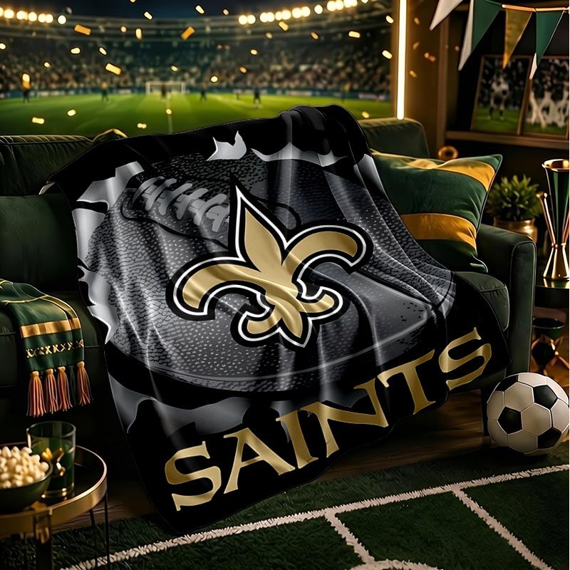 Who Dat Nation Football Blanket Lightweight Flannel Bedding Blanket Perfect for Travel, Camping, Living Rooms, Offices, Sofas, Fan Christmas gift