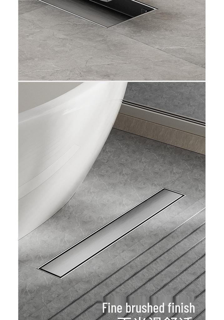 Bright Light 304 Stainless Steel Invisible Floor Drain - Odor-Resistant for Hotel Showers