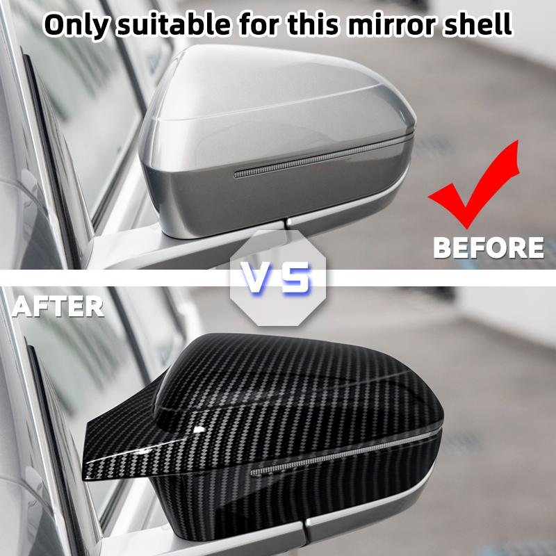 Rearview Mirror Cover Cap Carbon Fiber / Black for BMW 5 7 I5 I7 Series G60 G61 G68 G70 M3 G90 Car Accessorie