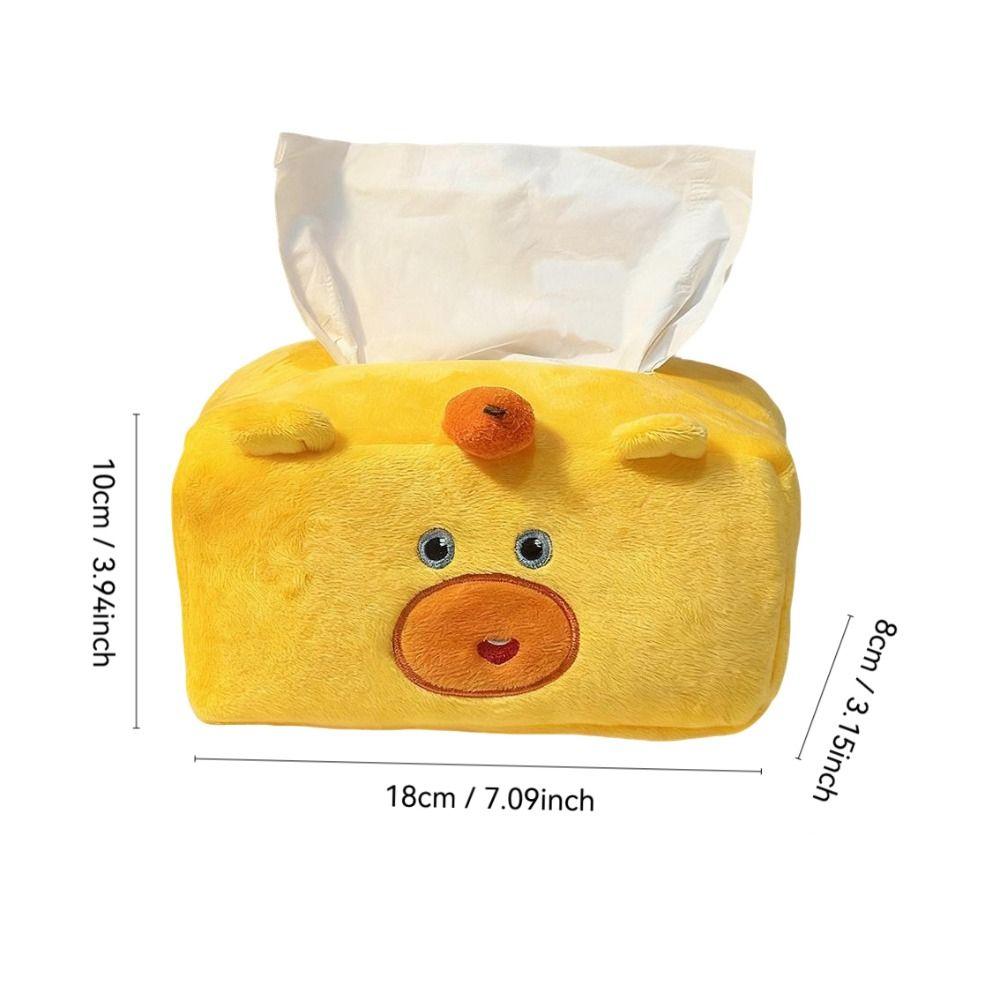 Cute Capybara Lulu Tissue Box Cartoon Napkin Holder Gift Large Capacity Tissue Storage Bag Household