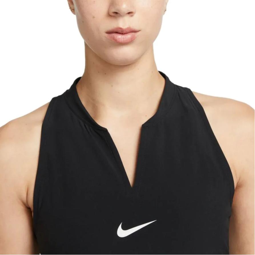Nike Swoosh Solid Logo Print Sleeveless Dress Women Dresses Black DX1427-010