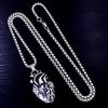 Heart Couple Pendant Punk Hip Hop Casting Human Organ Titanium Steel Necklace