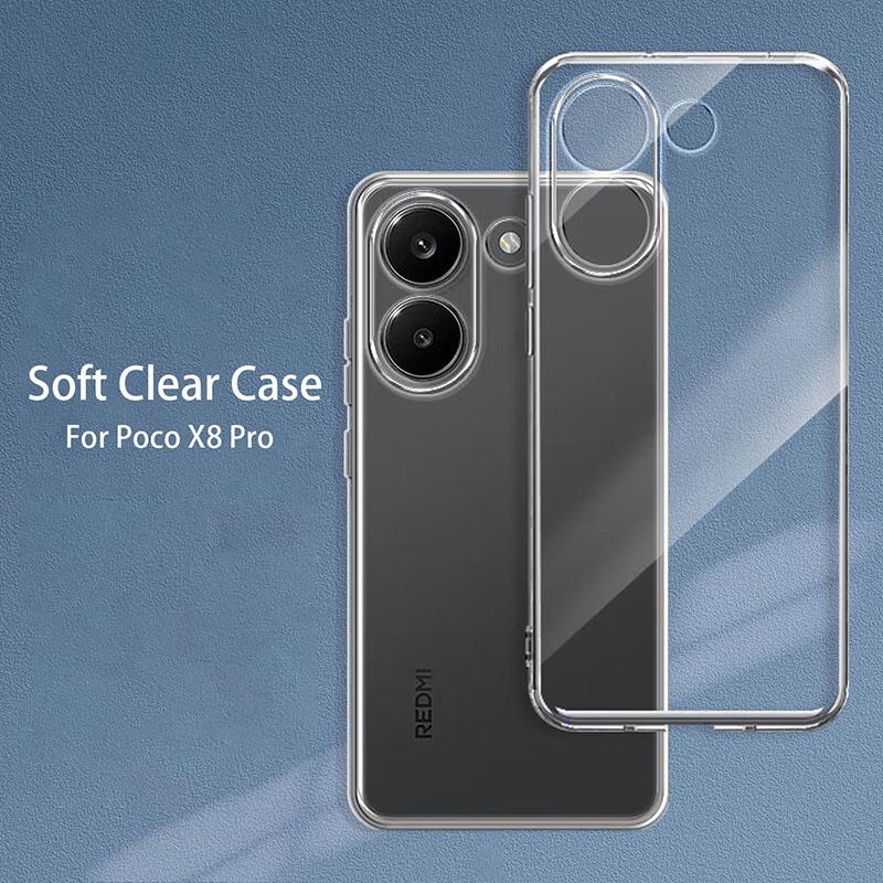

Simple Slim Soft TPU Clear Transparent Phone Case For Xiaomi Poco X8 Pro Max PocoX8Pro PocoX8ProMax G Cover Capa Perfect Fit For Poco X8 Pro Max