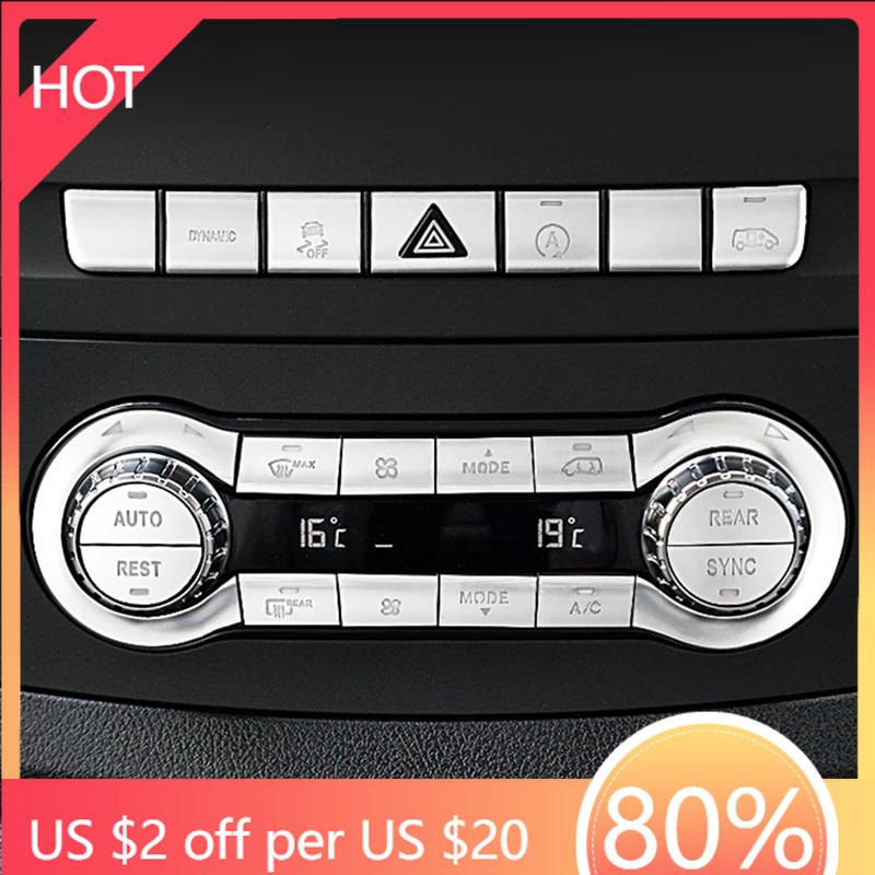 2025 Hot Racing Grills Car center console CD AIR steering wheel button sticker cover for Mercedes-Benz W447 Vito 2016-24 V-class