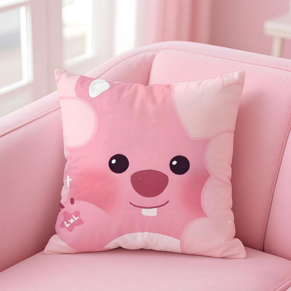cute L-loppyS Cushion Cover Comfortable Reversible Pillow Cover Ideal for Car Sofa Bedroom & Beyond