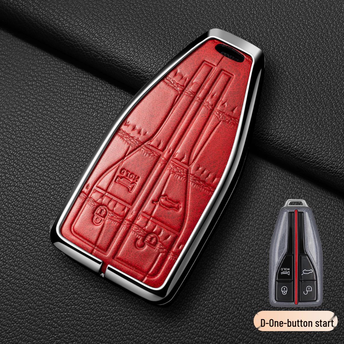 Crocodile Pattern High-Grade Key Cover for Hongqi HS5, HS7, and EHS9 Crocodile Pattern