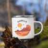 Tazze Smaltate Personalizzate per Camper Nome Personalizzato Campeggio Tazza Smaltata Avventura Festa del Falò Tazza da Birra Caffè Tazze con Manico Regali per Camperisti