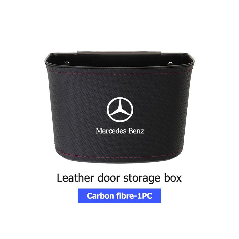 GLC GLB Car Door Storage Bag Drink Waste Card Key Sunglasses Holder For Mercedes Benz C180 C300 W124 W176 W177 C200 C260 GLC CL