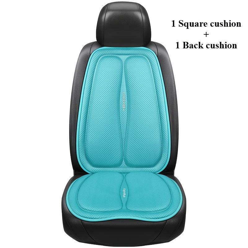 2 Stück Auto Universal Quadratisches Sitzkissen+Rückenlehnenkissen, Vier Jahreszeiten Autositzkissen, Weiches und Atmungsaktives Auto Universal Sitzkissen