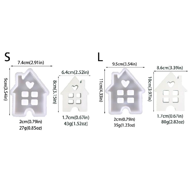 House Shape Silicone Candle Mold DIY Easter Candle Mold 3D House Resin Moulds