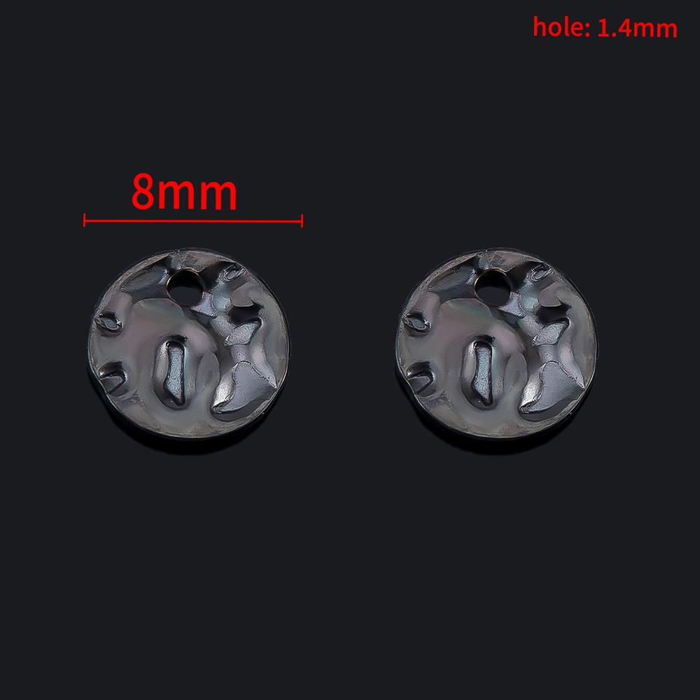20pcs 8mm 10mm 12mm Stainless Steel Charms Round Blank Stamping Tag Pendants for DIY Bracelet Necklace Jewelry Making Materials