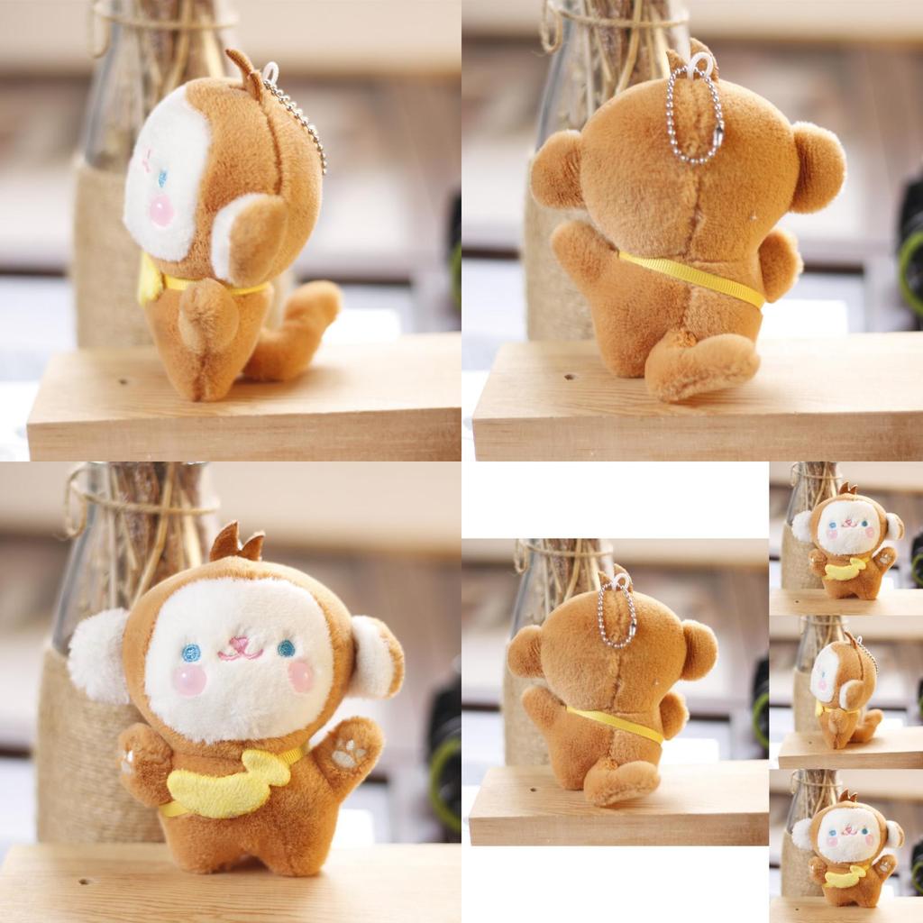 Cute And Cuddly Plush Monkey Keychain Perfect Soft Animal Toy For Bags And Keys