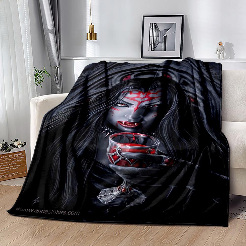 Gothic Style Blanket Ultra-Soft Perfect for Bedding Livingroom Chair for All Seasons Playful Design Birthday Christmas Gift Blanket