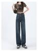 Women's Plus Size High Waist Wide Leg Jeans - Slim Fit, Winter, Thicken, Straight Leg, Loose, Drapey Long Pants