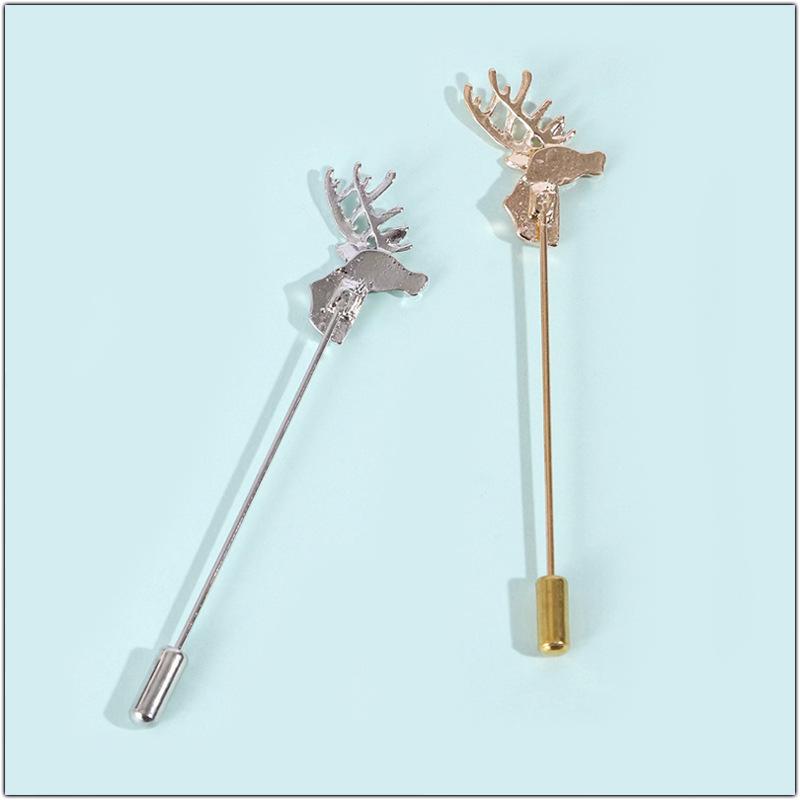 Simple Deer Head Lapel Pin Brooch - Japanese/Korean Fashion Accessory