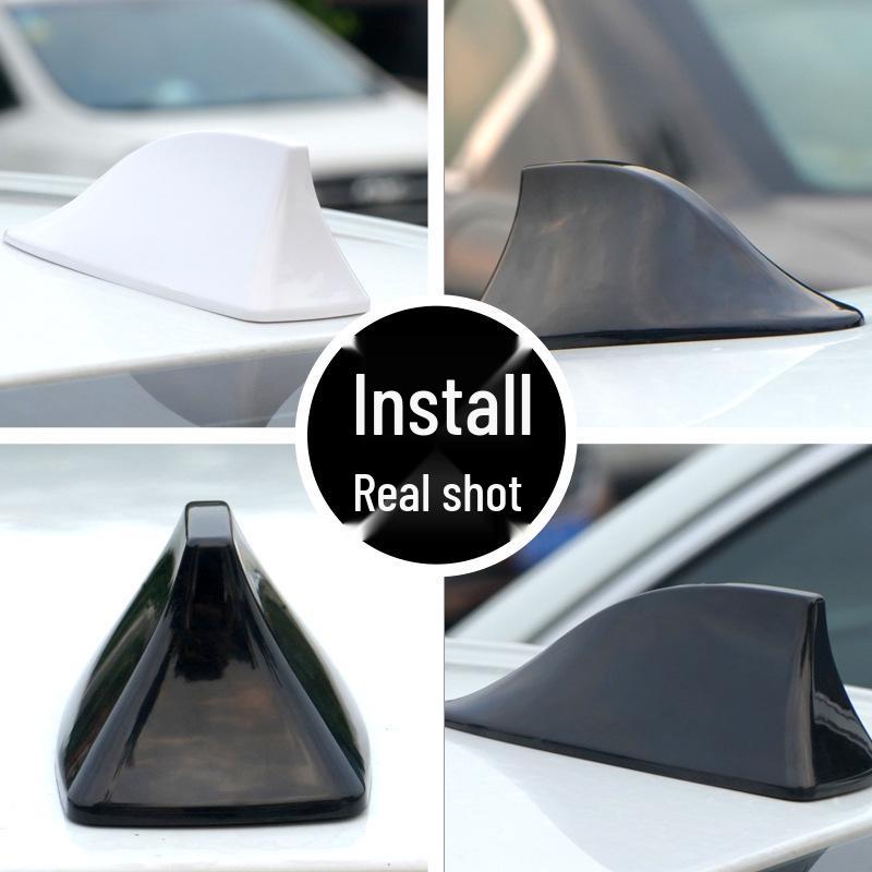 Shark Fin Radio Antenna: Roof Decoration & Signal Booster, No-Drill Installation