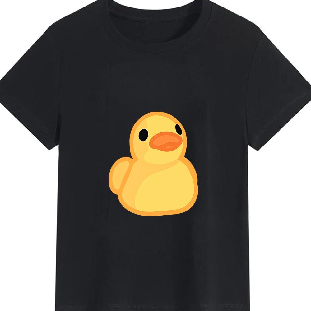Frieden war nie eine Option Niedliches Tier T-Shirt Lustige Gänse Grafik T-Shirts Sommer Lässige Kurzarm Tops Damenbekleidung