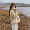 Korean Style Lamb Wool Coat for Women, 2026 Winter Collection: Thick, Warm Fur, Mid-Length, Slim-Fit, Age-Defying