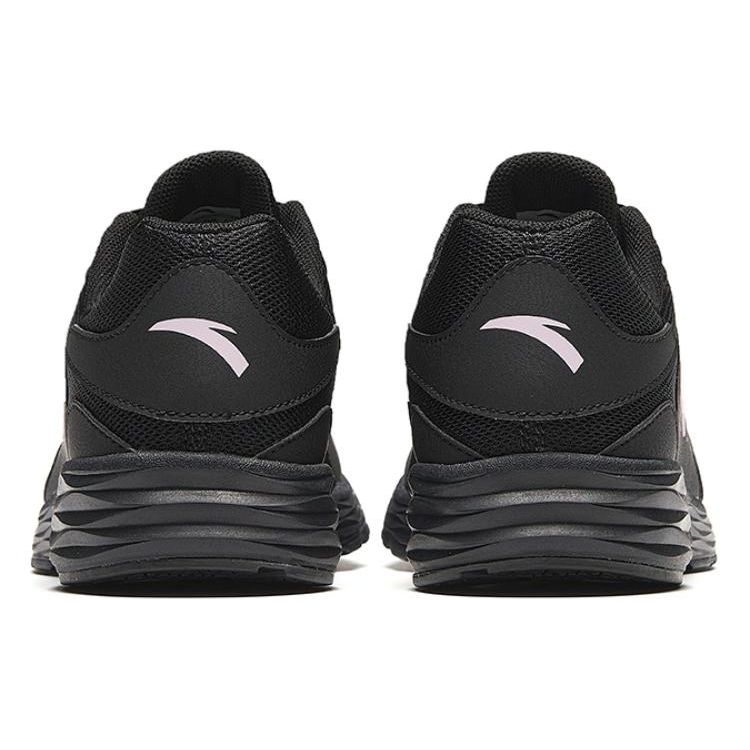 Anta Comfortable Versatile Shock Absorbing Wear Resistant Non Slip Low Top Running Shoes Women sneaker Black White 922355592-4