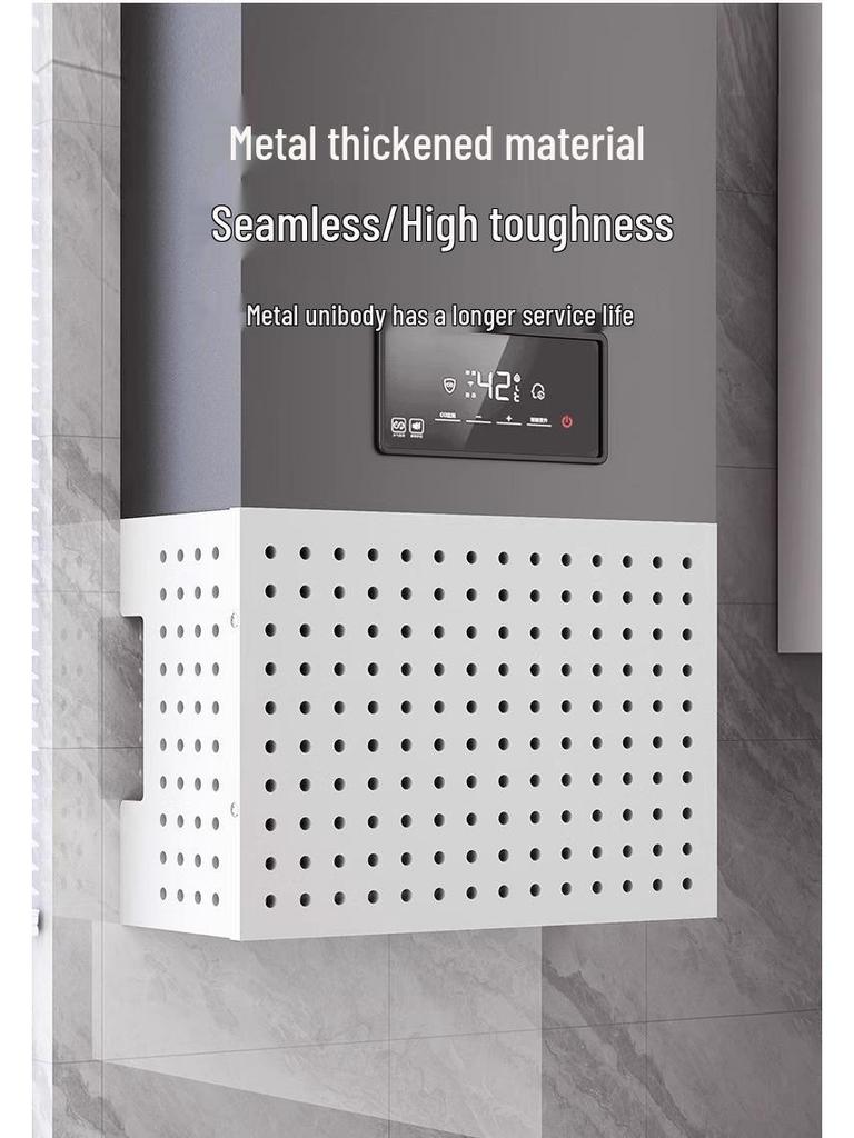 Gas Water Heater Cover & Kitchen Wall-Mounted Storage Shelf