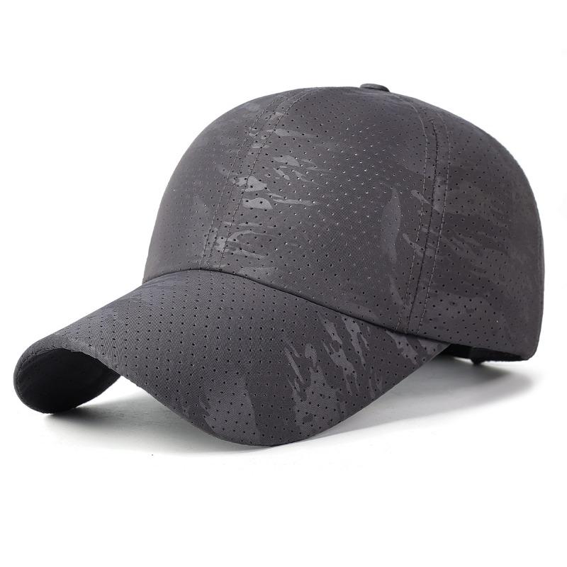 New quick-drying perforated light plate dark flower baseball cap simple breathable sun hat outdoor sports cap