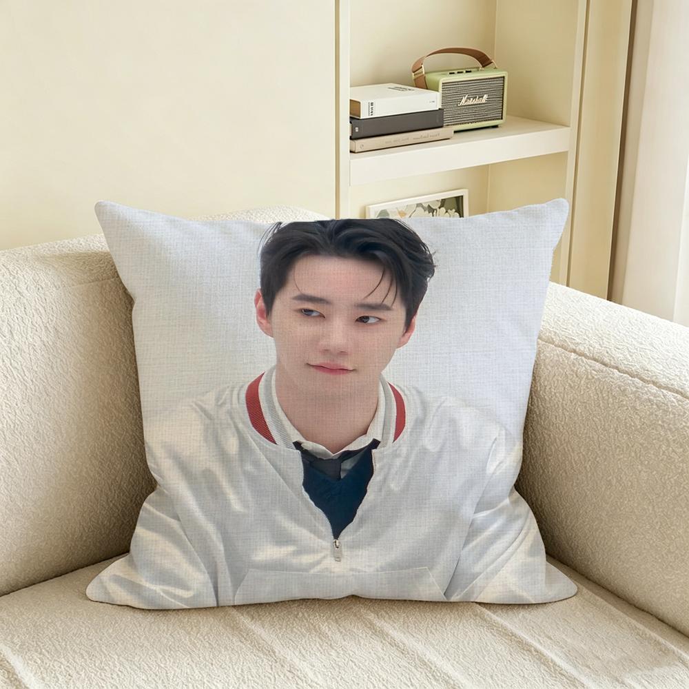 L-Lee Jun-Young Cushion Cover Natural Linen Pillowcase Set, All-In-One Decor For Sofa, Bedroom & Chair