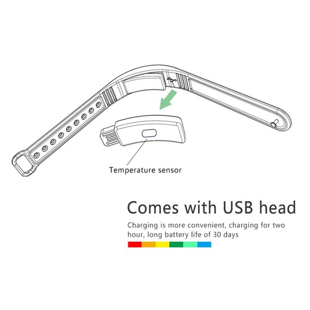 Waterproof Silent Wristband Vibration Wake-Up Smart Band Health Monitor Sports Watch Student Life