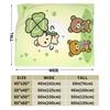 Rilakkumas Lucky Four-Leaf Flannel Blankets Winter Super Soft Throw Blanket for Kids Home Decor Novelty Bedspread Sofa Bed Cover