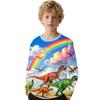 Children's 3D Printed Crew Neck Long Sleeve T-Shirt Fashion Versatile Trend Breathable Casual