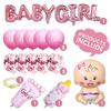 15 PCS Baby Boy Girl Aluminum Balloon Set Baby Christening Baptism Bath Bottle Foot Aluminum Balloon Baby Shower Decoration