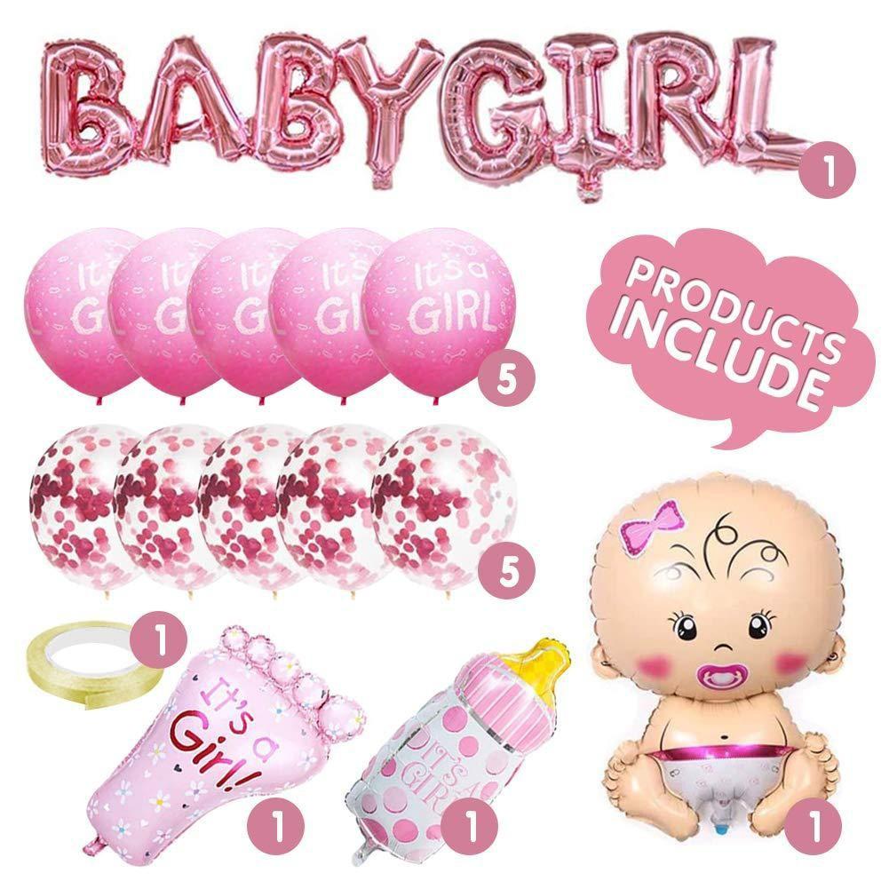 15 PCS Baby Boy Girl Aluminum Balloon Set Baby Christening Baptism Bath Bottle Foot Aluminum Balloon Baby Shower Decoration