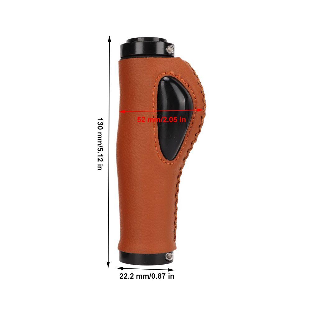 1 Pair Easy Installation Leather Bike Grips Leather Handlebar Cover  Mountain Bike Riding