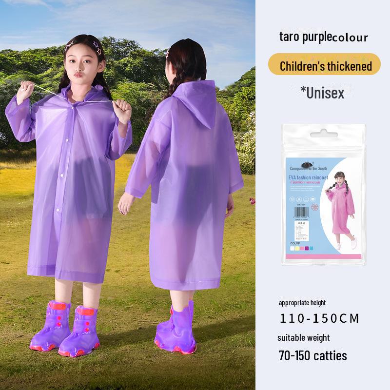 "Children's Full-Body Rainstorm-Proof Disposable Raincoat for Boys and Girls with Backpacks"