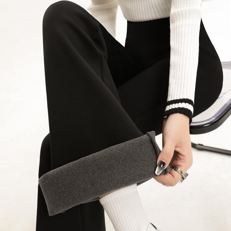 Schlaghose Damen Herbst und Winter Neu Koreanische Version Damen Hohe Taille und Hohe Elastizität Oberbekleidung Lässige Hose Barbie Fallende Leggings Trend