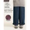 YOUI Girls' Fleece-Lined Straight-Leg Denim Jeans