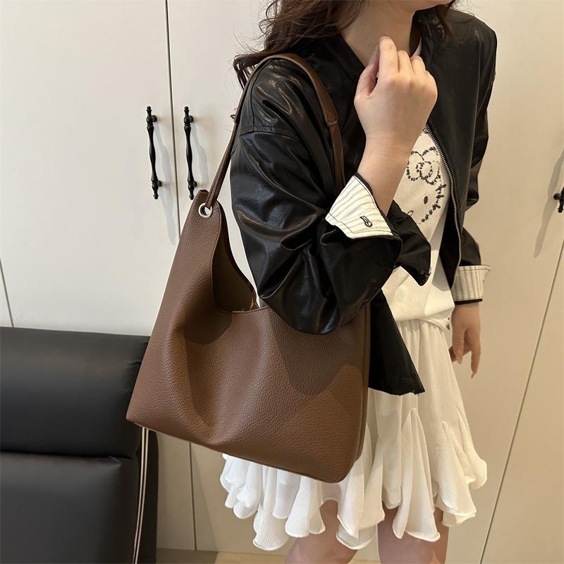 Premium Sense Retro Large Capacity Mother and Child Bag New Casual Versatile Shoulder Underarm Bag Tote Bag Women