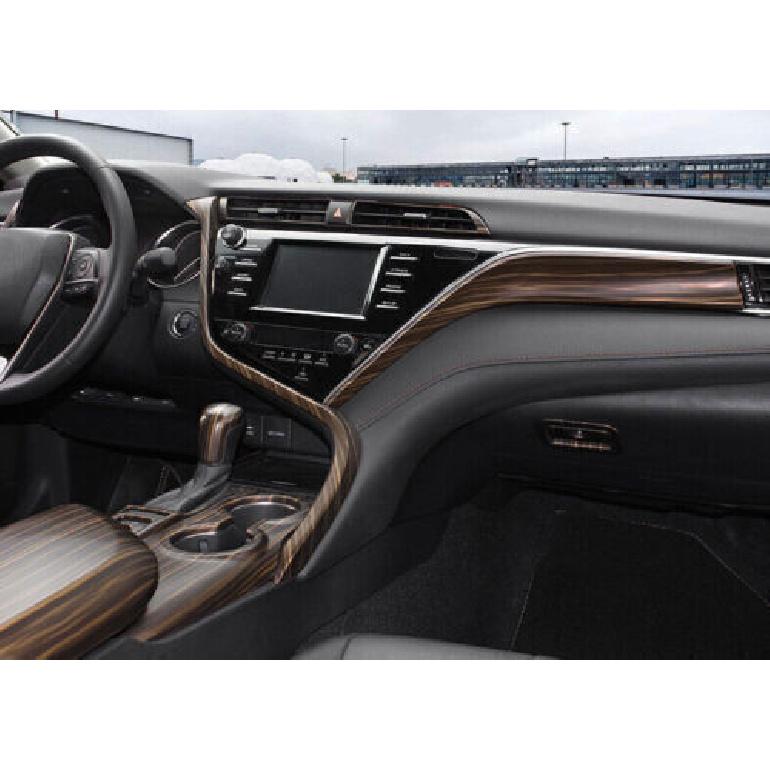 Center Console Gear Shift Knob Lever Wood Grain For Toyota Camry 2018- Peach